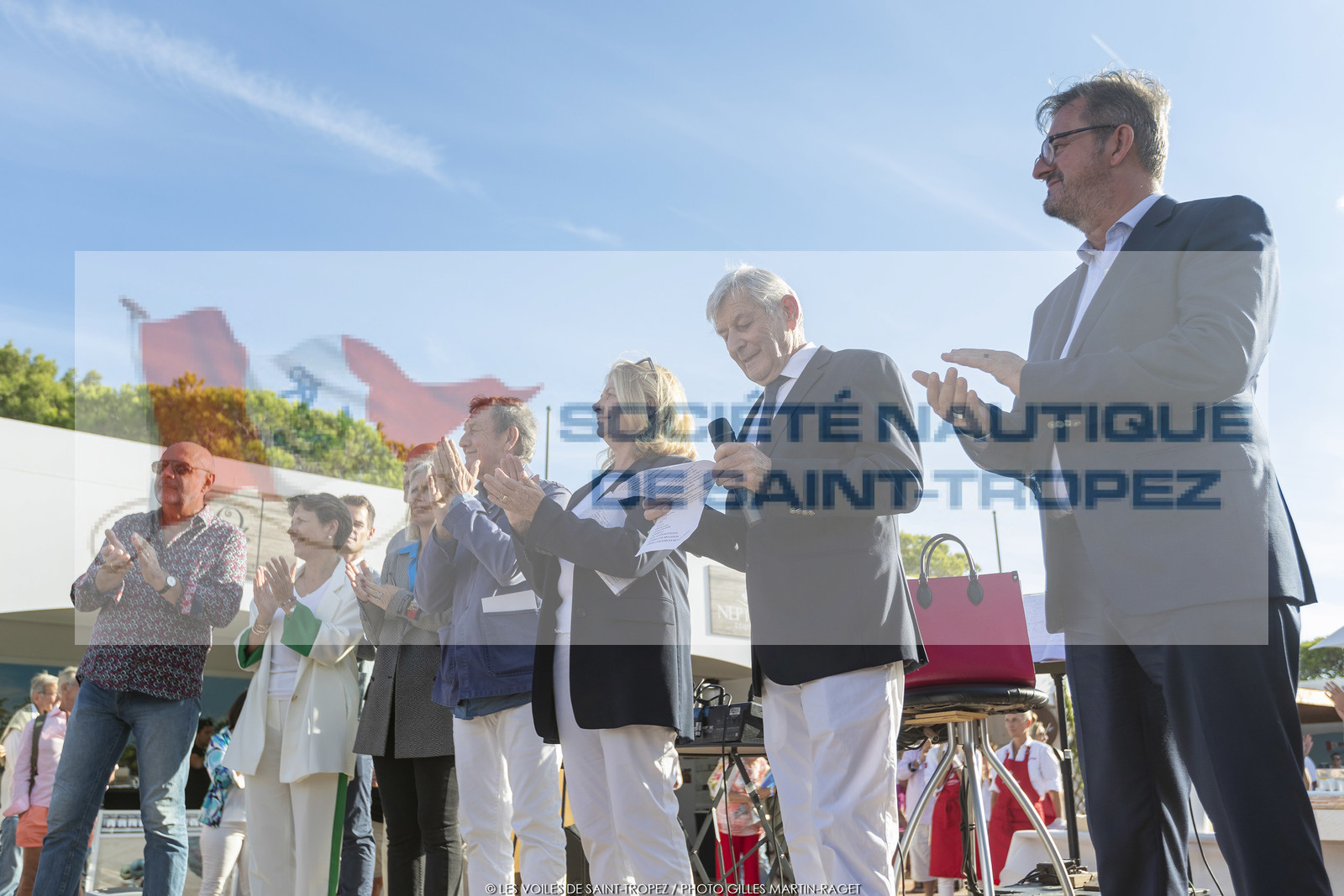 25 09 2022, Saint-Tropez (FRA, 83), Les Voiles de Saint-Tropez 2022, Arrivée des bateaux et de la Coupe d'Automne du Yacht Club de France, Inauguration du village des Voiles