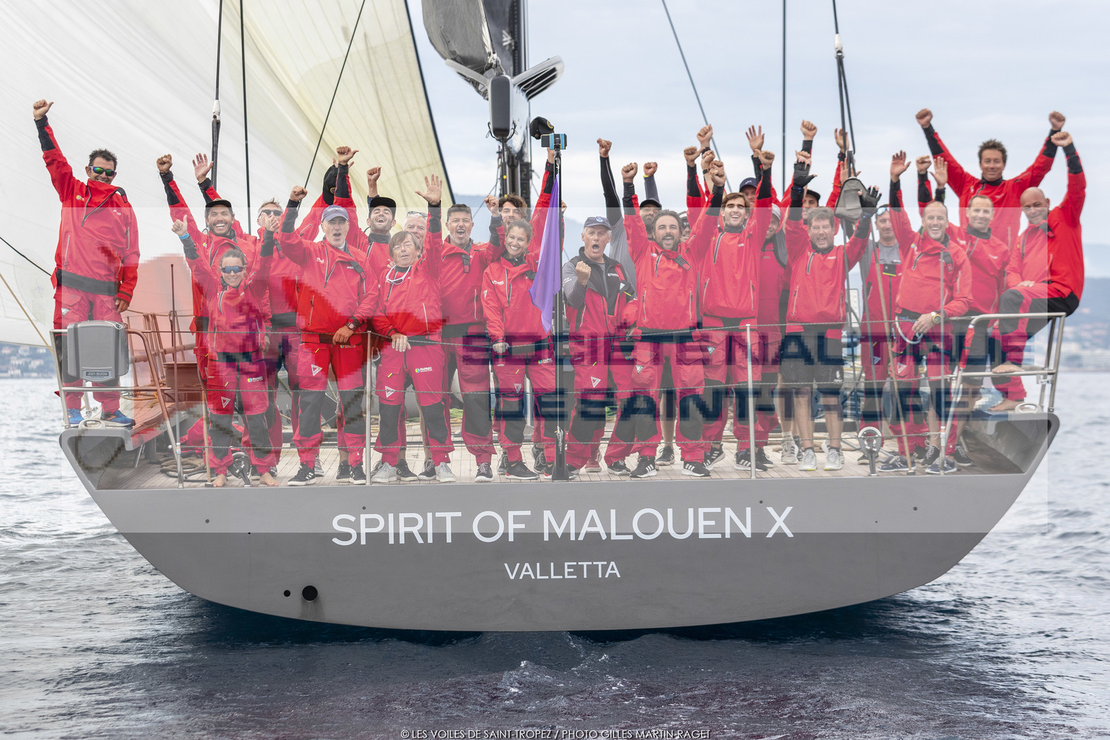 08 10 2022, Saint-Tropez (FRA,83), Voiles de Saint-Tropez 2022,  Race 4 (abandonned), Spirit of Malouen crew (Winner Division 1)