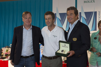 05 10 2014, Saint-Tropez (FRA,83), Voiles de Saint-Tropez 2014, Day 8, Prizegiving, Partridge, vainqueur Trophée Rolex   Partridge, Winner Rolex Trophy